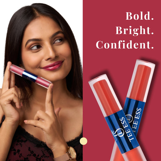 TEE ESS DUO LIPS (HI SHINE LIP GLOSS & CREAM MOUSSE LIQUID LIPSTICK) - BLUSH CRUSH