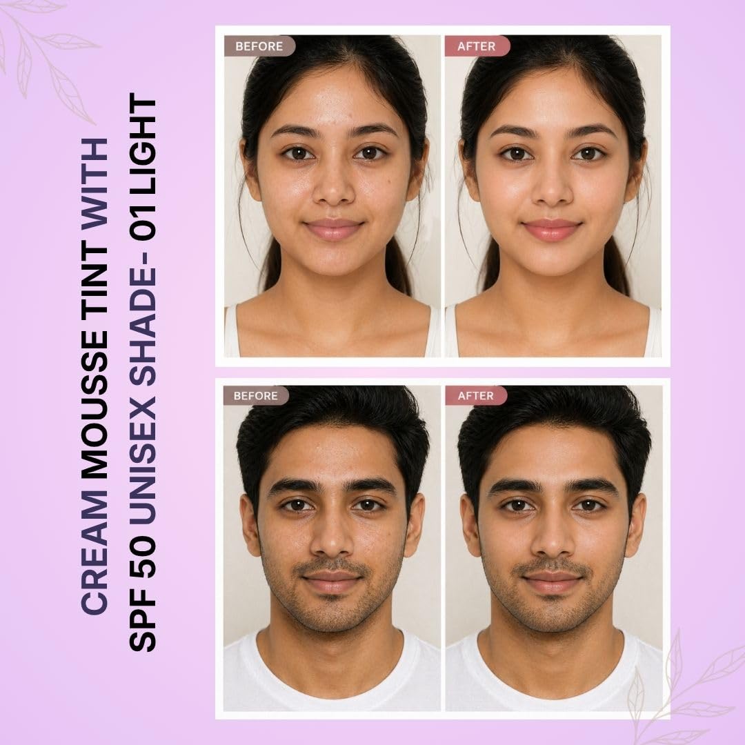 TEE ESS Cream Mousse Unisex Face Tint SPF 50 - Light