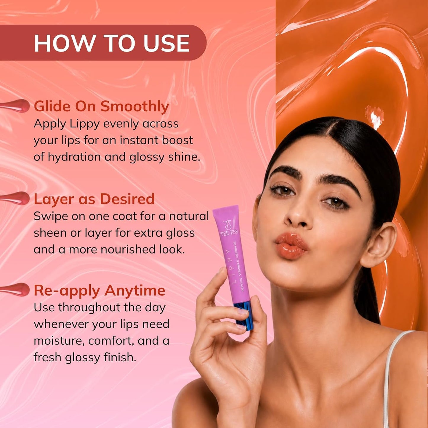 TEE ESS LIPPY Lip Gloss - Nude Peach