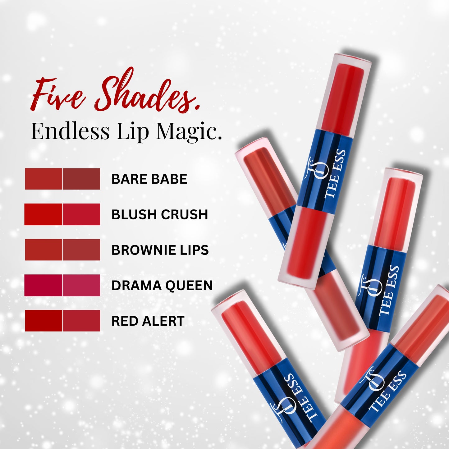TEE ESS DUO LIPS (HI SHINE LIP GLOSS & CREAM MOUSSE LIQUID LIPSTICK) - BARE BABE