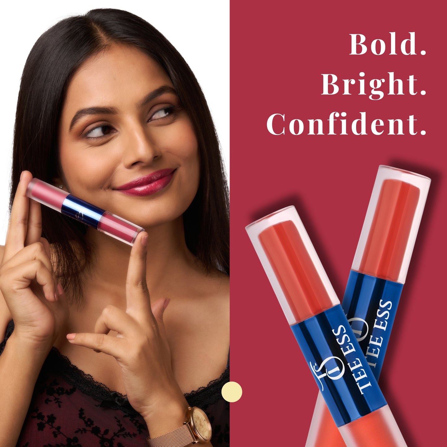 TEE ESS DUO LIPS (HI SHINE LIP GLOSS & CREAM MOUSSE LIQUID LIPSTICK) - BLUSH CRUSH