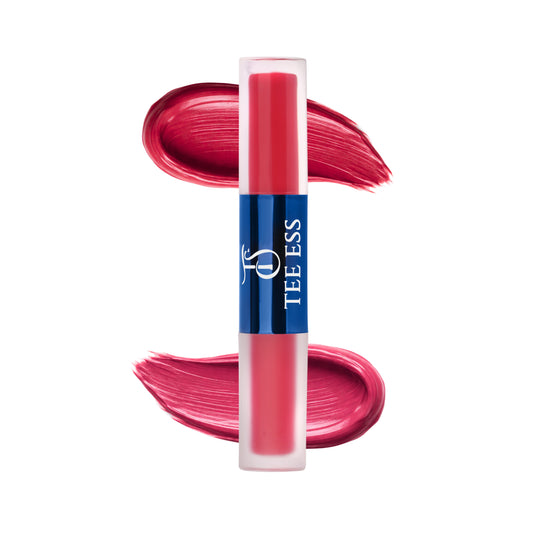 TEE ESS DUO LIPS (HI SHINE LIP GLOSS & CREAM MOUSSE LIQUID LIPSTICK) - DRAMA QUEEN