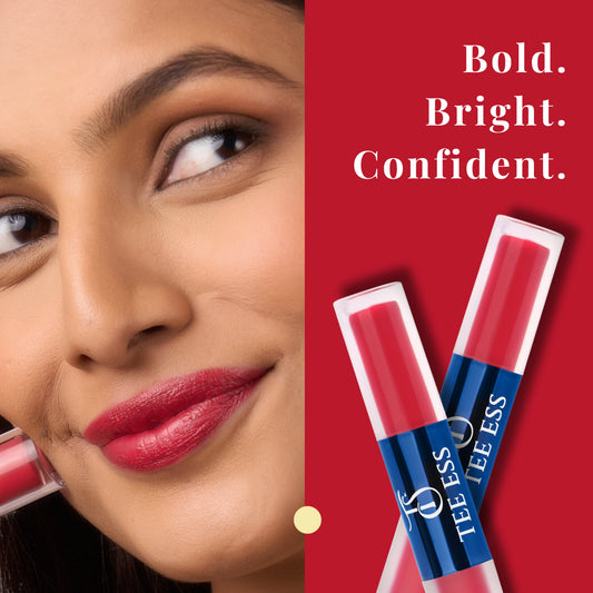 TEE ESS DUO LIPS (HI SHINE LIP GLOSS & CREAM MOUSSE LIQUID LIPSTICK) - DRAMA QUEEN