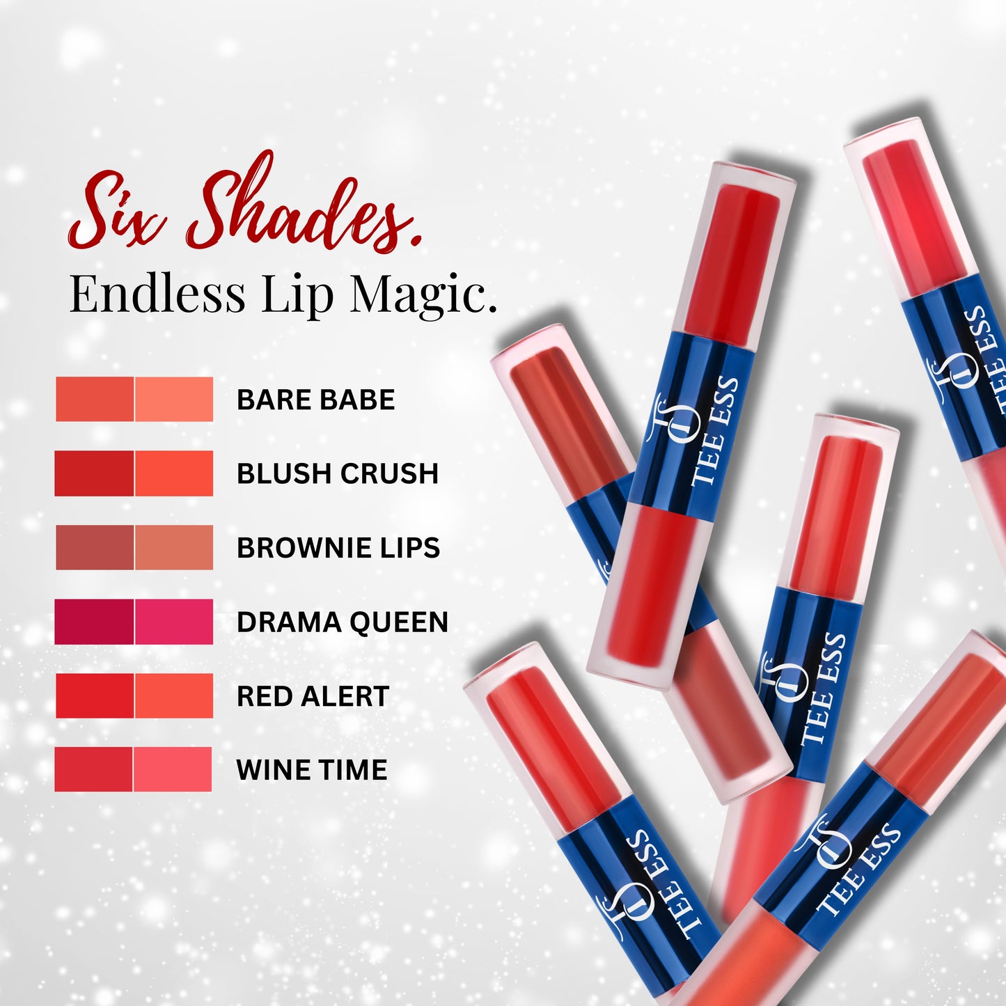 TEE ESS DUO LIPS (HI SHINE LIP GLOSS & CREAM MOUSSE LIQUID LIPSTICK) - WINE TIME
